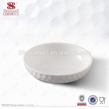 White ceramic Mini chafing cheap round butter dishes sauce plate